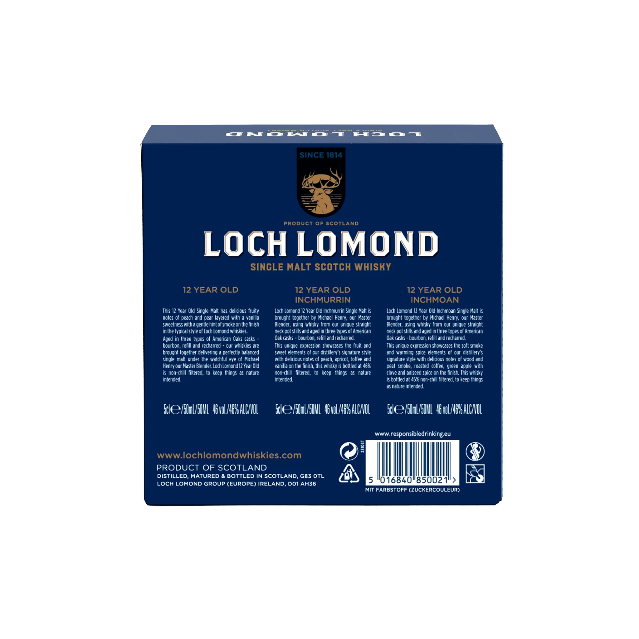 Loch Lomond 12 Year Old Whisky Miniatures Gift Set (3x5cl) - Image 3